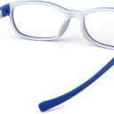 Mind Bridge Kids Blue Light Blocking Computer Video Gaming Glasses - Anti Eyestrain | Durable Cute Protection Eyewear for Children Boys & Girls Digital Screen Time & Technology Use | 558 Blue