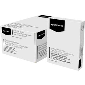 Amazon Basics Multipurpose Copy Printer Paper, 8.5" x 11", 20 lb, 8 Reams, 4000 Sheets, 92 Bright, White (8 Reams | 4000 Sheets)