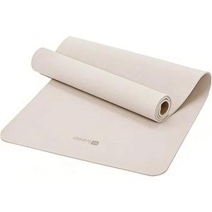 Keep 72" x 24" TPE Yoga Mat Non Slip, 1/4 Inch (6mm) Exercise Mat for Home Workout, Gym, Yoga, Pilates & Stretching with Carrying Strap, Oat White
