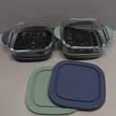 6-Cup Tempered Glass Container 2 PACK, Compatible with Ninja Crispi 4-in-1 Portable Cooking System, Microwave, Freezer and Dishwasher Safe, PFAS Free Glass Cooking Surface