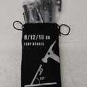8 Pack Tent Stakes Heavy Duty Metal Tent Pegs for Camping Steel Tent Stakes 8 inch Unbreakable and Inflexible-0.36 Dia