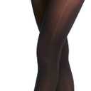 Ultimate Rip Resistant Tights for Women, 40D Semi Sheer High Waist Control Top Indestructible T-Crotch Stockings, M