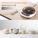 SourKeeper, Larger 2-in-1 Sourdough Starter Warmer Pro - 2026 Upgrade Larger Heating Plate, Dough Temp Probe, 1°F Control (70–110°F), 24H Timer, Real-Time Monitoring, for Beginner Bakers Pro-WHT