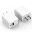 iPhone 17/16 Charger Block, 2Pack 20W Dual Port PD Fast USB C Wall Charger Adapter + USB A Quick Charging Brick Plug Compatible with iPhone Air/17/16/15/14/13/12/11/Pro Max/Plus/XS/XR/X,iPad,AirPods (White)