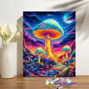 obterie Mushroom Paint by Numbers Kit for Adults Beginner Trippy Oil Painting Kit Adult Paint by Number Kits on Canvas DIY Painting for Beginners Art by Numbers for Gifts Home Wall Decor 16x20 Inch (YF024)