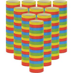 Beistle Multi-Colored Serpentines, 10 Rolls of Festive Confetti Streamers, 18 Throws Per Roll, Vibrant Party Decorations for Birthdays, New Years Eve, Celebrations and Events, .25 x 11.5 Per Throw