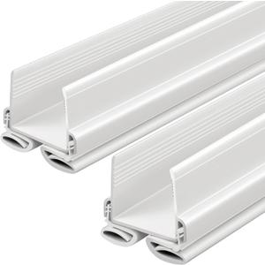 Yaocom 2strip 32" Vinyl U Shape Door Bottom Seal Slide on Door Sweep, White