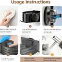 Rustproof Aluminum Corner Shower Caddy, Press-to-Install Triangle Shelf with Hooks, Suction Bathroom Shower Organizer & Shampoo Holder for Inside - Must-Have Bathroom Storage Rack