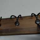 Gohiuo Rustic 38.6" Large Coat Rack Wall Mount, Long Wood Coat Hooks with 10 Triple Hooks, Heavy Duty Wooden Coat Hanger Wall Mount for Entryway, Farmhouse Hanging Jackets, Coats, Hats, Bags,Towel
