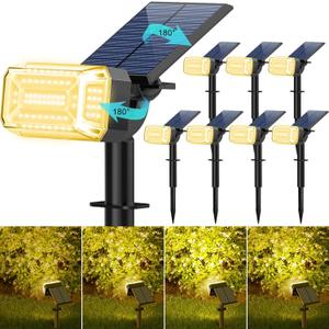 102 LEDs Solar Spot Lights Outdoor, [ 4 Modes/5Pack] Solar Spotlights Waterproof IP65, Adjustable Light & Panel Landscape Flood Powered Lights for Yard Garden Pathway Wall (Cool White) Incomplete