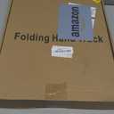 Ronlap Folding Hand Truck, Foldable Moving Dolly Cart with Wheels 500lbs Heavy Duty Luggage Cart Portable Hand Cart Collapsible Dolly with 6 Wheels & 2 Ropes for Airplane Travel House Moving, Black