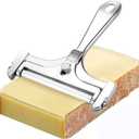 Cheese Slicer With Adjustable Thickness - Stainless Steel Cheese Cutter with Wire - Hand Held Cheese Cutter for Cheddar, Gruyere, Raclette, Mozzarella Cheese Block, Adjustable Cheese Shaver
