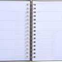 russell+hazel 2025 Vegan Leather Black Weekly Planner, 12 Month Calendar (Small, Blush)