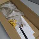 BAYKA Wall Shelves for Bedroom Decor, Floating Wall Shelf for Living Room Kitchen Storage, Mounted Rustic Wood Shelves for Kids Books, Christmas Decorations for Room(White and Gold Set of 4)