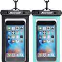 Hiearcool Waterproof Phone Pouch, IPX8 Waterproof Phone Case for iPhone 17/16/15/14 Pro Max, Cell Phone Dry Bag for Beach & Cruise Essentials, Touch Screen, Lanyard Included, 2 Pack (Fits Up to 8.9) (1 Black & 1 Green)