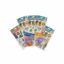 2 Set Squishy Purple Mushroom and Rainbow Cupcake Fidget toys, 7 Pack Fidget stickers