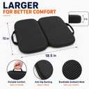 Sojoy 3 in 1 Foldable Gel Seat Cushion Featured with Memory Foam Breathable Seat Cushion for Pressure Relief (Size: 18.5 x 15" x 2"Black Mesh)