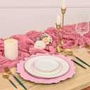 Pesonlook 24Pcs Pink Reef Charger Plates Round for Dinner,13inch, Large