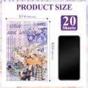 2 x MARCADORUS Scrapbook Sticker, 20 Sheets Flower Stickers, Journaling Stickers Featuring Windmills, Stamps, Cars, for Journals, Planners, Collage, Scrapbook Supplies for Holidays and Special Occasions. (5.7 x 8.2 Inch, 20 Sheets, Romantic Purple)