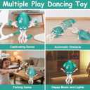 2 x BUSOHA Dancing Octopus Toy Electric Crawling Octopus Music Toys with Light Up and Smart Sensor,Gift for New Mom,Friend,Family,Green