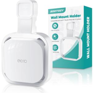 Wall Mount Holder for eero 7 Router Mesh Wi-Fi System  No Messy Wires, Space-Saving Outlet Wall Mount Holder for eero 7 Extender, Stand Bracket for eero 7 (White-1pc)