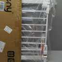 keny 29"-42.5" Baby Gate for Stairs, Auto Close Safety Dog Gate, Pressure Mounted Easy Walk Through Pet Gate for Doorways, Durable Stair Gate, 30" Tall, White