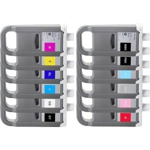 PFI-1700 Ink Cartridge 12 Pack Replacement for Canon PFI-1700 for Canon imagePROGRAF Pro2000,2100 Pro 4000s,4100,6000s,6100,6100S,4100S (MBK PBK C M Y R GY B PGY PC PM CO 12-Pack Pigment Ink)
