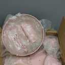 Fivenl 8 Pcs Cake Stand Pink Metal Dessert Table Display Set, 3-Tier Cupcake Stand, Cake Display Tower and Cookie Tray Rack Serving Tray for Birthday Party, Weddings, Baby Shower (Pink)