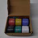 NAOEVO 14 Gauge Wire 300 ft, 14 AWG Wire 6 Colors 50ft Each Spool, Flexible Silicone Tinned Copper Electrical Cable, Wiring kit for Breadboard/Automotive/DIY/Battery, 200