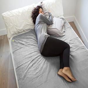 PeapodMats Bedwetting & Incontinence Waterproof Bed Mat - Reusable Underpad. Secure Placement & Breathable. Washable. Enviro Friendly 5x5 (Light Gray) Mattress Protector & Pee Pad for Kids & Adults