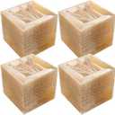 Goodluck 300 Piece Gold Glitter Disposable Plates for 50 Guests, Plastic Plates for Party, Wedding, Dinnerware Set of 50 Dinner Plates, 50 Salad Plates, 50 Spoons, 50 Forks, 50 Knives, 50 Cups