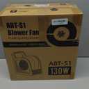 High Velocity Blower Fan - Floor Drying Fan for Cooling and Ventilating, 355 CFM Air Mover Floor Dryer, Fans for Garage, Shop, Patios, 3 Speeds Portable Utility Blower 2 AC Outlets Black
