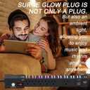 4200J Expandable RGB Power Strips with PC Surge Protection PD 20W Fast Charging Station for 1USBC&1USBA Ports 6 Outlets Desk Gaming Room Power Strip Multiple Devices Home Offices Extension Cord Black