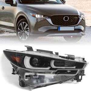 Huray Headlight Assembly for Mazda CX-5 CX5 2022 2023 2024 Full LED DRL RH Front Projector Headlamp OE Factory Replacement for KPF351031 Right Passenger Side