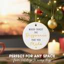 OASSIE Christmas Thank You Gifts for Women - Ceramic Christmas Ornaments 2025 for Tree Decorations - Appreciation Retirement Gifts for Women Boss Coworker Teacher Nurse Friend (White - Difference Gold)