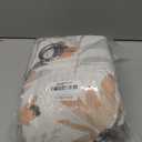 MYSKY HOME Curtains 90 Inch Length Orange Curtains for Living Room Flower Printed Light Filtering Privacy Protect Drapes Set Natural Linen Look Window Treatment Grommet 2 Panels,Coral and Natural