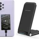 Extertal Wireless Charging Receiver Type-C Adapter for Samsung Galaxy A13 A23 A33 A53 A73 5G with Stand Folding Wireless Charger