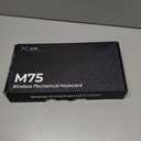 x XVX M75 75% Wireless Gaming Mechanical Keyboard, BT5.0/2.4GHz/USB-C,Hot Swappable Creamy Pre-lubed Switches,Gasket Structure,RGB Backlit White Keyboard w/Knob for PC/Laptop/Xbox/PS4/PS5,LUMINA HEART