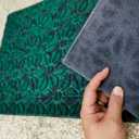 Embossed Doormat Anti Slip Outdoor Carpet, Multi Color Welcome mat, Size 43  73cm, PVC Bottom Surface (Green)