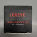 LEKEYE Shower Drain Hair Catcher/Shower Drain Cover/Drain Protector for Pop-Up & Regular Drains(Light Gray)