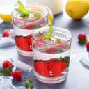Gerrii 24 Pcs Clear Plastic Tumblers Drinking Cups Reusable Unbreakable Juice Acrylic Glasses Dishwasher Safe Plastic Glasses for Adults Picnic Party Kitchen (8 oz,Classic)