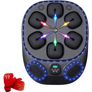 Smart Music Boxing Machine  LED Wall-Mounted Trainer for Speed, Agility & Fat Burning (Adults & Family)