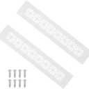 PATIKIL 10 x 2 Inch Door Air Vent Cover, 2 Pcs Heavy Duty Aluminum Grille Ventilation Cover Louvered with Mounting Screws for Cabinet Wardrobe Door, White