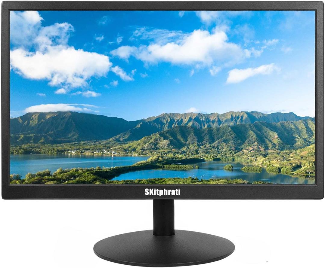 SKitphrati 17 inch PC Monitor LED Monitor 1440x900, 75HZ, 5Ms, 16:10, Viewing Angle 95(Horizontal),TN Panel, VESA Wall Mountable, VGA & HDMI Port, Black