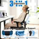 Ergonomic Office Desk Chair, High Back Breathable Mesh Computer Chair, 3D Lumbar Support, 2D Headrest & 3D Armrests, 300lbs Heavy Duty Task Chair for Home Office Work Gaming, Black, 20 inches x 10 inches x 20 inches
