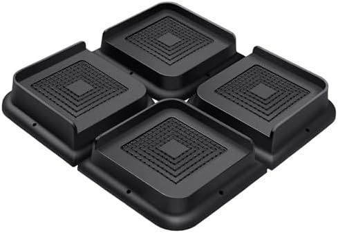 ANNKUT Bed Risers 1 Inch Heavy Duty, Furniture Risers for Bed Desk Table Sofa Couch,Oversized Bed Lifts Risers,Support up to 5000 Lbs(4 Pack Black)