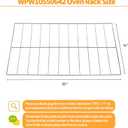 Upgraded WPW10550642 Oven Rack Replacement Parts for Whirlpool Stove Oven Rack 304 Stainless Steel 25 x 15 Wall Oven Rack W10550642 WFG505M0MS WFG32000MS Whirlpool Amana Gas Range Oven Wire Shelf