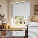 No Drill No Tools Blackout Cellular Shades for Indoor Windows, 22"W x 36"H