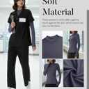 4 Pack Women's Long Sleeve Underscrub Shirt Mock Neck Slim Fit Tops Lightweight Thermal Base Layer Scrubs Undershirts (M)