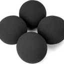 Stanbroil Ceramic Balls - 6" Round Fire Stones for Fire Pit Fire Bowl and Fireplace - Set of 4, Black